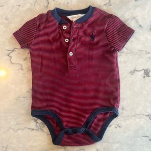Red and Navy Ralph Lauren Onesie